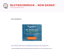 Tablet Screenshot of bluthochdruckneindanke.com